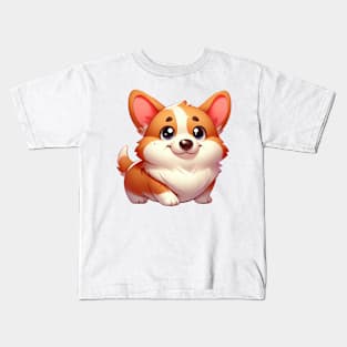 Cute Corgi Puppy Kids T-Shirt